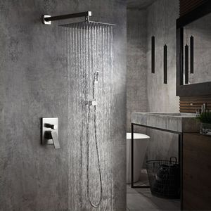 Système de douche mural moderne 12 \ "douche à main et vanne d'équilibrage de pression pour salles de douche modernes - Product Image 2