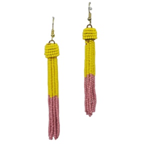 ยอดนิยมขายร้อนสําหรับ Unisex สีเหลืองสีมุกเย็บปักถักร้อยต่างหูแฟชั่นและยอดนิยมเครื่องประดับทางศาสนา - Product Image 1