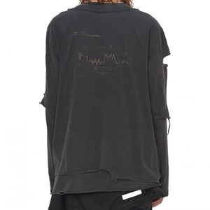 เสื้อยืดแขนยาวผู้ชายคุณภาพสูง ผ้าฝ้าย 100% เนื้อหนา สองชั้น ระบายอากาศได้ดี เป็นมิตรกับสิ่งแวดล้อม แห้งเร็ว สีพื้น - Product Image 3