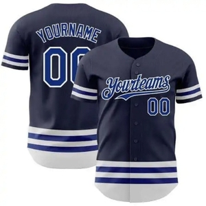 NEW Premium Best Selling Solid Color Baseball Jersey Front Half 100% Polyester Breathable Quick Dry Custom Design Team Wear - Product Image 4