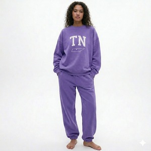 Ladies Sweatshirt Pant Set Oversized Pullover Hip Hop Sweatsuit Women Puff Printing Fall <b>Tracksuits</b> Set For Women From Pakistan - Product Image 1