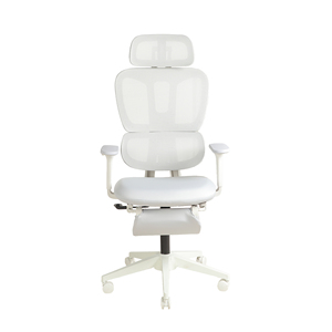 Chaise de bureau ergonomique confortable avec repose-pieds, dossier haut, soutien lombaire dynamique, appuie-tête 2D réglable, pour bureau à domicile - Product Image 6