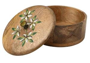 Caja de Madera Estilo Náutico para Chapati con Tapa - Servidor de Roti para Cocina, Vajilla - Product Image 2