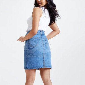 Breathable Made In High Quality Material Women Jeans <b>Skirt</b> Best Selling Women Jeans <b>Skirt</b> For Adult - Product Image 2
