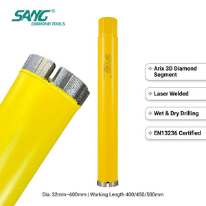 Foret diamanté soudé au laser SANG Arix Turbo pour perçage à sec et humide du béton armé, de la maçonnerie et de la brique EN13236 UNC1-1/4 M14 - Product Image 1