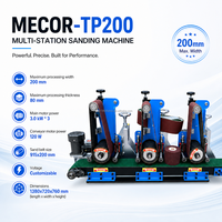 Machine à polir en acier inoxydable avec roue de contact et bande abrasive pour le meulage intensif et l'élimination des soudures jusqu'à 200 mm