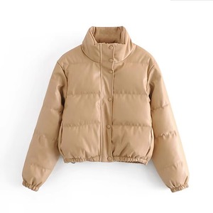 Chaqueta acolchada de alta calidad para mujer, abrigo grueso de invierno, resistente al viento y al frío, chaqueta de burbujas, cuello alto, color sólido O - Product Image 4