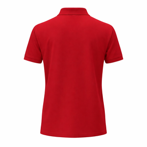 Polo de Manga Corta Rojo para Hombre, Estilo Casual, Color Sólido, Tejido de Punto, Corte Regular - Product Image 2