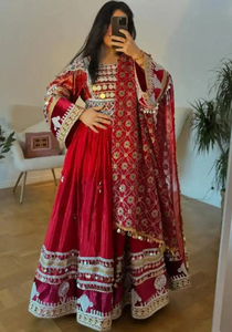 Nuevo Vestido Tradicional Afgano Kuchi con Diseño Tribal Hecho a Mano, Vestido Tradicional Afgano Kuchi para Festivales, Cultura Pushtu, Vestido Afgano Kuchi - Product Image 5