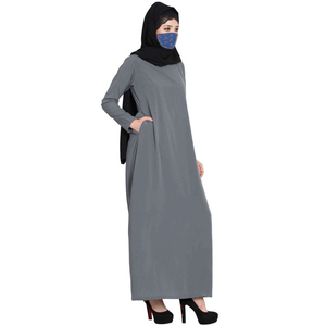 Abaya Abierta de Lino para Eid y Ramadán, Venta Caliente, Abaya de Lino y Poliéster Barata al por Mayor para Mujeres Musulmanas - Product Image 2