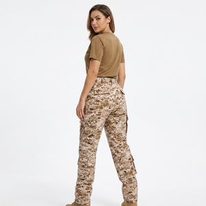 <b>Men</b> Desert Camouflage Tactical Pants Polyester Breathable Multiple Pockets Zipper Fly High Waist Workwear Style Summer - Product Image 5