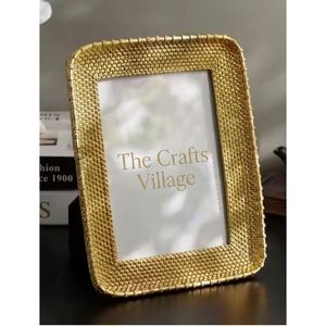 Gold Metal Eco-Friendly Modern <b>Square</b> Photo <b>Frame</b> with Embossing Printing for Home Decoration - Product Image 1