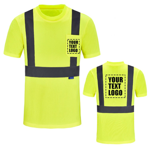 Camisetas de Trabajo de Alta Visibilidad, Transpirables, de Alta Calidad, Diseño Personalizado 2026, Colores y Tallas Personalizadas, Servicio OEM - Product Image 3