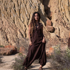 Combinaison Harem Légère en Coton Style Bohème, Coupe Ample, Idéale pour les Festivals et l'Été, Confort Tout au Long de la Journée, Prix Usine - Product Image 4