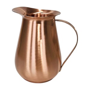 Jarra de Agua Clásica Ecológica de Cobre Puro con Tapa y Asa con Acabado Martillado para Uso en el Hogar, al Aire Libre y para Comer - Product Image 5