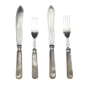 Handcrafted MOP Handle Stainless Steel <b>Dessert</b> <b>Forks</b> and Knife Set Luxury Wedding Cake Knife and Server Cutlery Set Eco-Friendly - Product Image 5
