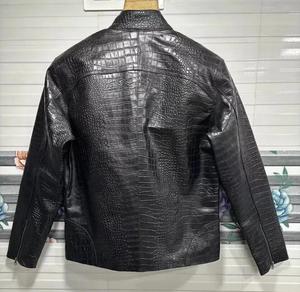 Nouvelle arrivée, veste bomber pour homme en cuir véritable de haute qualité, imperméable, coupe-vent, logo vintage en relief sur le devant, pour moto - Product Image 6