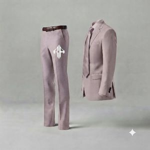 Traje de Pantalón y Chaqueta de Terciopelo Estilo Italiano para Hombre, Antiarrugas, Transpirable, Cierre de Botones, Diseño Plano Frontal, Viscosa/Poliéster - Product Image 4
