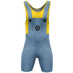 Vêtements de sport de lutte professionnelle pour hommes, vente chaude, logo personnalisé, justaucorps de lutte en spandex/polyester - Product Image 5