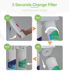 Purificateur d'osmose inverse avancé sous évier 50 GPD à 5 étages avec rinçage automatique et détection TDS en temps réel pour un usage domestique - Product Image 5