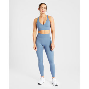 สปอร์ตบราดีไซน์ใหม่ สีน้ำเงินสเลท สายรัดปรับได้ คอวี รองรับแรงกระแทกสูง สำหรับผู้หญิง - Product Image 5