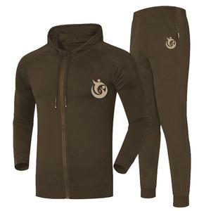 Conjuntos Deportivos Personalizados para Hombre, Sudadera con Capucha y Cremallera, Pantalones de Felpa de Color Puro, Sudadera con Capucha para Invierno, 100% Poliéster Transpirable - Product Image 2