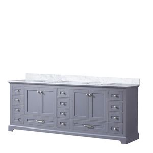 Grigio scuro 84 pollici. L X 22 Pollici Mobile Bagno Doppio con Top in Marmo di Carrara - Product Image 4