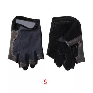 Gants en cuir demi-doigts personnalisés pour le cyclisme, le vélo, le ski, la pêche, fabriqués au Pakistan - Product Image 2