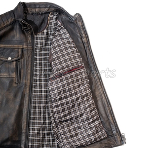 Wholesale Men Leather <b>Jacket</b> Factory Made Genuine Cowhide Custom Design <b>Biker</b> Clothing Direct From OEM Manufacturer <b>Jackets</b> - Product Image 4
