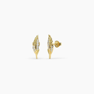 Pendientes de Oro Blanco de 14 Quilates con Diamantes Cultivados en Laboratorio, Certificados por IGI, Corte Brillante Redondo VS1, para Mujer, Regalo de Aniversario de Bodas - Product Image 3