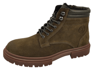 Botas de Hombre Dlords de Gamuza Marrón con Cordones, Suela de Goma, Entresuela de EVA, Antideslizantes, Resistentes, para Oficina, Trabajo, Todas las Temporadas, Color Sólido - Product Image 5