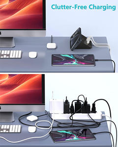 6-Port PD20W+15W Fast Charging Laptop & Mobile Phone Charger with Retractable <b>Cable</b> Special Shape Bracket Fireproof Material - Product Image 6