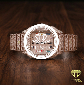Reloj de lujo con logotipo personalizado premium, reloj de pulsera de cuarzo de acero inoxidable con diamantes, reloj de joyería con incrustaciones de diamantes para hombres y mujeres. - Product Image 1