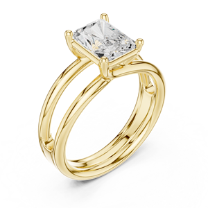 แหวนหมั้นเพชรทรงรัศมี 2 กะรัต เพชรเลี้ยงในห้องปฏิบัติการ ตัวเรือนทอง 14K พร้อมใบรับรอง IGI VS1 E สำหรับวันครบรอบแต่งงาน ขายดี - Product Image 3