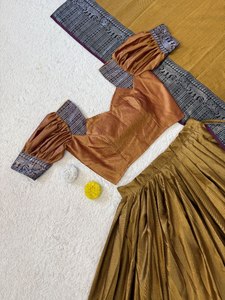 Conjunto de Lehenga Choli de seda premium con blusa bicolor y dupatta con bordado Zari para boda, ropa tradicional india. - Product Image 4