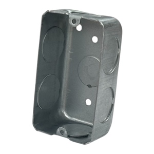 Boîte de jonction simple en acier galvanisé rectangulaire avec découpes de 1,0 mm d'épaisseur, 3/4 pouce - Product Image 1