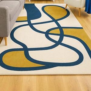 Tapis Abstrait Moderne en Laine, Tapis de Luxe Tufté à la Main, Tapis de Designer pour Salon, Chambre à Coucher, Décoration Intérieure - Product Image 2