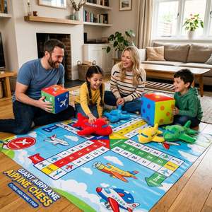 Jeu de sol personnalisé OEM pour activités intérieures en famille et entre amis avec tapis en plastique - Product Image 2