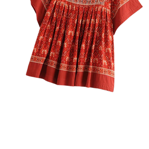 Minivestido estampado para mujer, vestido de línea A con mangas abullonadas - Product Image 3