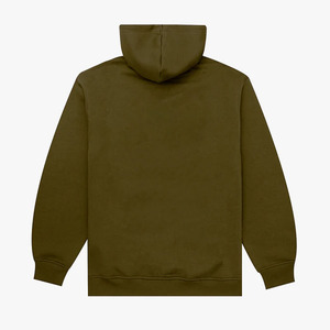 Sweat-shirt à capuche vert olive en molleton de coton doux, coupe décontractée, poche kangourou classique, style streetwear décontracté - Product Image 2