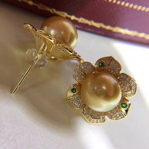 New Girl's S925 Pure Silver Butterfly Bow <b>Earrings</b> with 9-10MM White <b>Pearl</b> Premium <b>Pearl</b> <b>Earrings</b> - Product Image 2