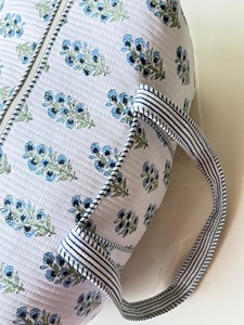 Cotton Quilted Duffle Shoulder <b>Bag</b> Floral Print Eco-Friendly Leather Canvas Lining Fashionable <b>Overnight</b> Shopping Duffle <b>Bag</b> - Product Image 2