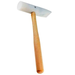Marteau à tête plate et croisée en nylon Derlin, à double tête, avec manche en bois, pour le façonnage et le cintrage du métal et du fil - Product Image 4