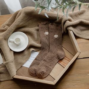 Wholesale Daily Use Adult <b>Socks</b> with Lovely Bear Pattern Woven Technique - Product Image 5