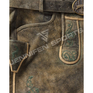 Disfraz de Lederhosen de cuero de vaca y gamuza bávara para hombre, tallas M-XL, para cosplay, festivales de cerveza alemanes. - Product Image 2