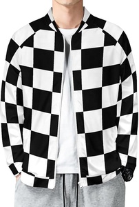 Chaqueta Cortavientos de Carreras con Estampado Personalizado, Blanca y Negra, con Nombre Personalizado del Equipo, Talla Grande, con Cremallera, Chaqueta Anorak de Dos Tonos - Product Image 5