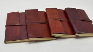 Cuadernos de bocetos de cuero de tapa dura hechos a mano con papel de algodón vintage de borde deshilachado, calidad artesanal premium para artistas y escritores - Product Image 2