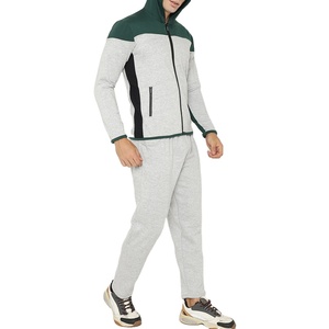 Nouvel ensemble de survêtement décontracté d'hiver, personnalisable avec logo, en molleton technique de coton respirant et écologique, fermeture éclair intégrale, grandes tailles, couleur unie - Product Image 5