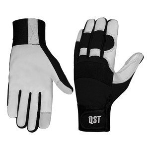 Venta al por mayor de guantes de trabajo de cuero multicolor flexibles resistentes al desgaste mecánico jardín al aire libre guantes de seguridad - Product Image 1