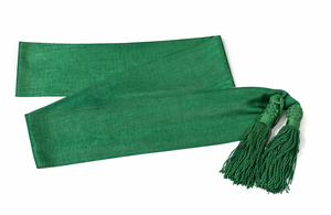 Premium Berdan <b>Green</b> <b>Silk</b> Waist Sash Civil War Style Historical Reenactment Costume Accessory - Product Image 2
